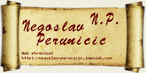 Negoslav Peruničić vizit kartica